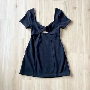 NEW Maeve Anthropologie Cutout Mini Dress Black size M